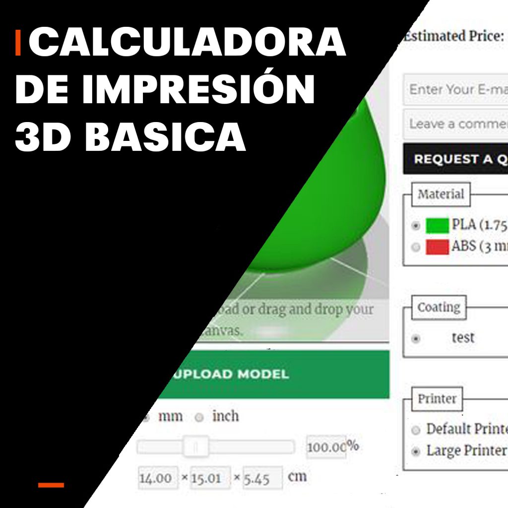 Calculadora de impresión 3D Basica